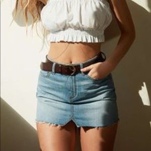 Mini jean skirt